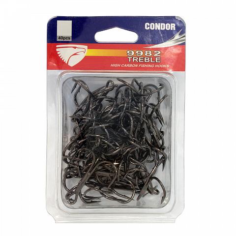 Фото крючок-тройник condor treble hook №1 bn (50 шт/упак)