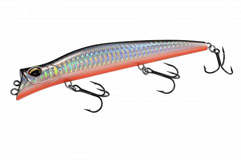 Фото воблер kyoda pocky minnow-130f, длина 130 мм, вес 17,5  гр, цвет p1066 заглубление 0,1 - 0,2 м.