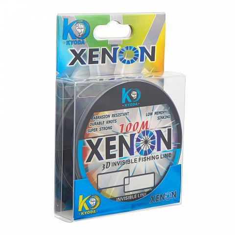 Фото леска kyoda xenon 3d, d - 0,33 мм, длина 100 м, разрывная нагрузка 11,00 кг (10 шт/упак)