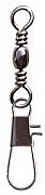 Фото вертлюг с карабином barrel swivel with interlock snap, цвет black nikel, размер 12 (100шт.)