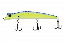 Фото воблер kyoda pocky minnow-130f, длина 130 мм, вес 17,5  гр, цвет p1355 заглубление 0,1 - 0,2 м.