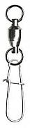 Фото вертлюг с карабином ball bearing swivel with nice snap, цвет black nikel, размер 0 (50шт.)