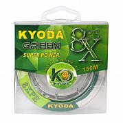 Фото шнур плетеный kyoda green 8x pe d-0,14 мм, l-150 м, цвет зеленый, разрывная нагрузка 6.3  кг