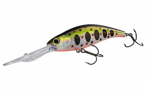 Фото воблер kyoda sharp minnow-75f, длина 7.5 см, вес 12.0 гр, цвет p2146, заглубление 1.5-4 м.