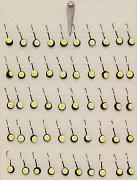 Фото мормышка литая (черная) "шар с люминофором ф3", 50 шт/упак