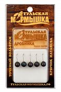Фото мормышка тульская дробинка 3.0 черное серебро (5 шт), вес - 0,25 гр. 