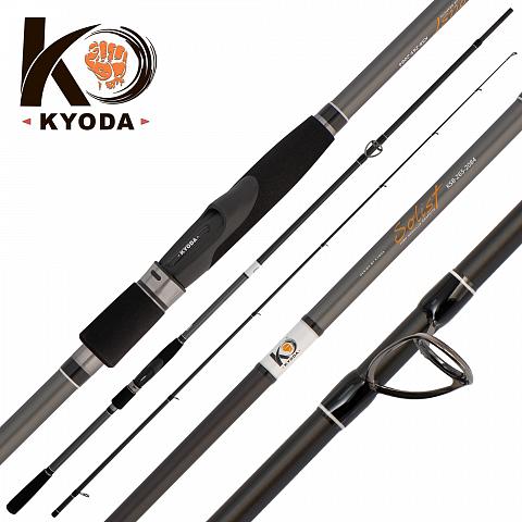 Фото спиннинг kyoda solist, длина 2,44 м, тест 14-56 гр, штекер